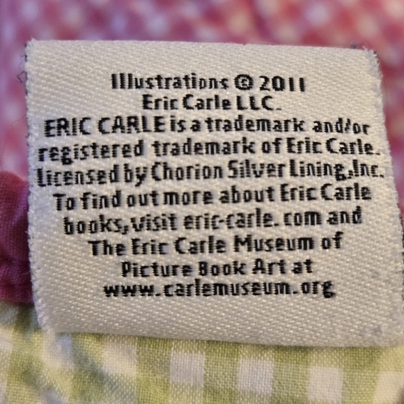 Pottery Barn Kids Eric Carle The Very Hungry Caterpillar Butterfly Gingham Quilt - Picture 6 of 16